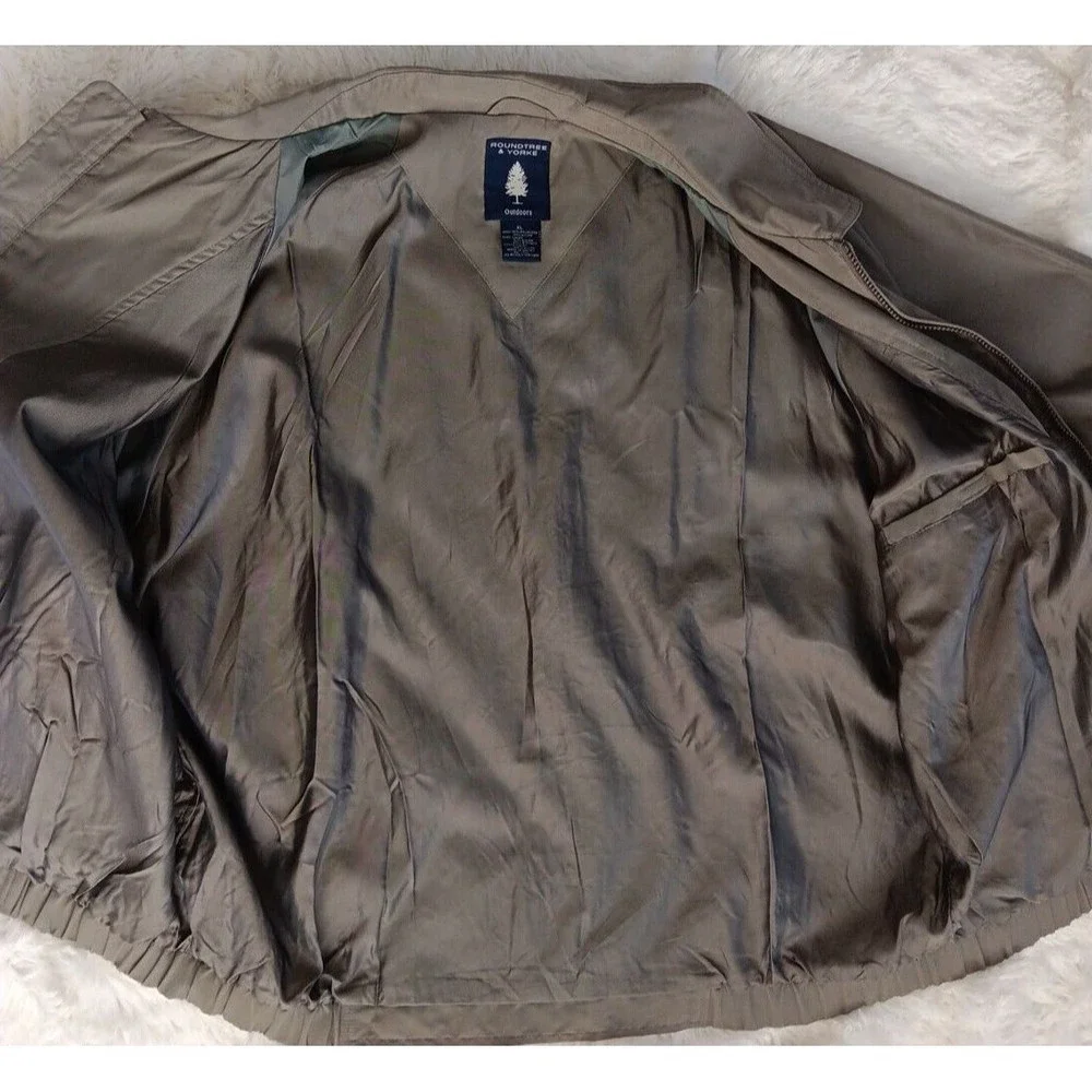 Roundtree & Yorke Travel Smart Mens‎ Size XLarge Olive Green Full Zip Jacket